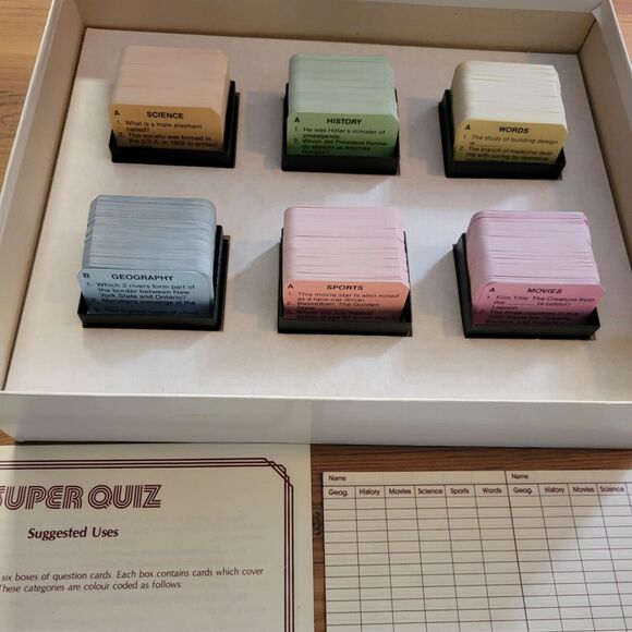 Isaac Asimov's Super Quiz Trivia Game 411 by Waddingtons 1982. COMPLETE! - Picture 12 of 14